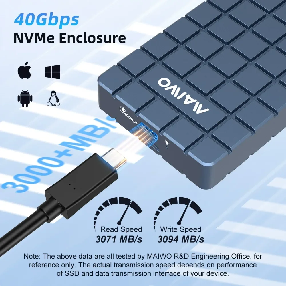 MAIWO USB 4.0 40Gbps M.2 NVMe  - 8Tb M2 Nvme Ssd recension och pris